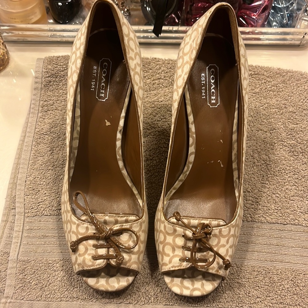 COACH “Corey” peep toe shoes